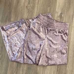 pink velvet bell bottoms